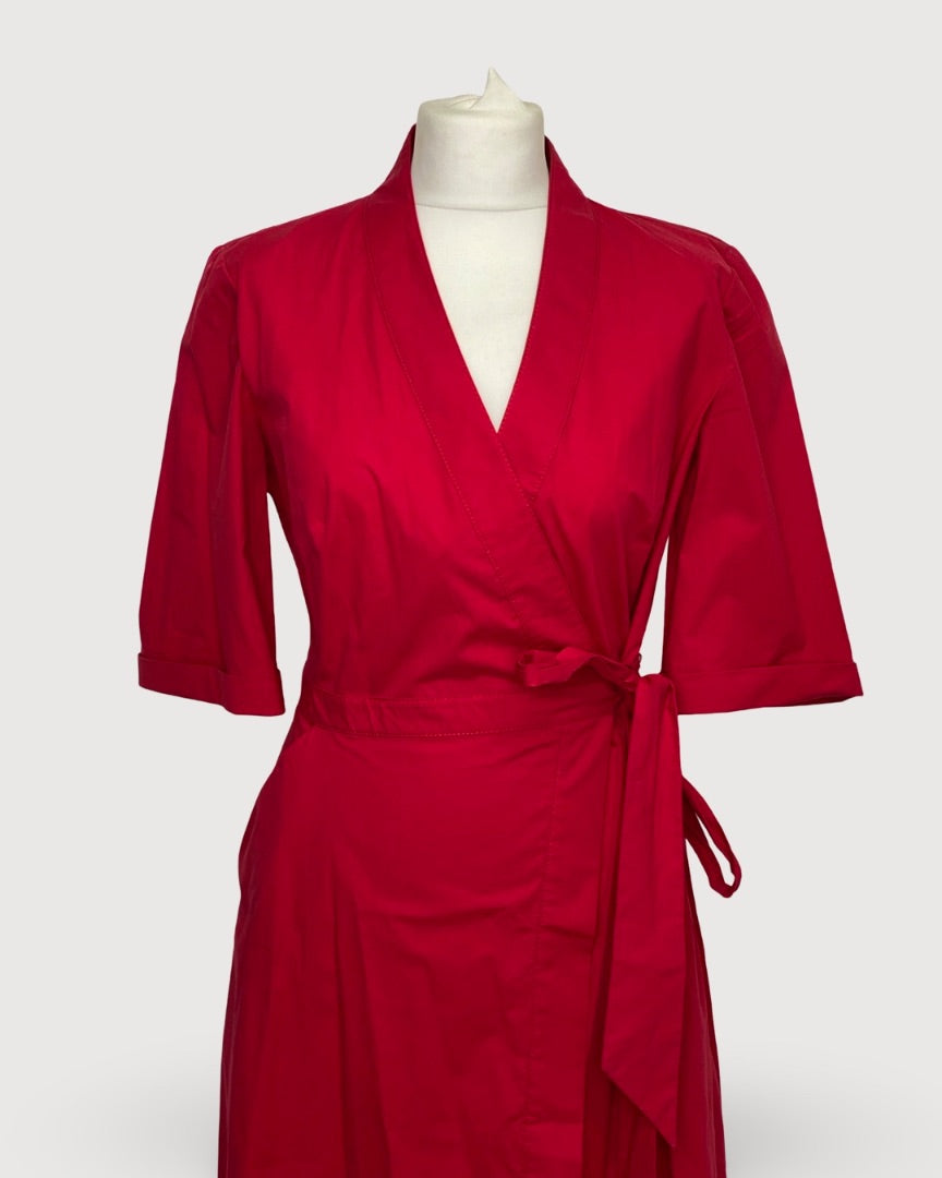 Saloni Midi Dress Pink 12