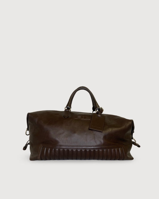 Brown Leather Ralph Lauren Duffle Bag