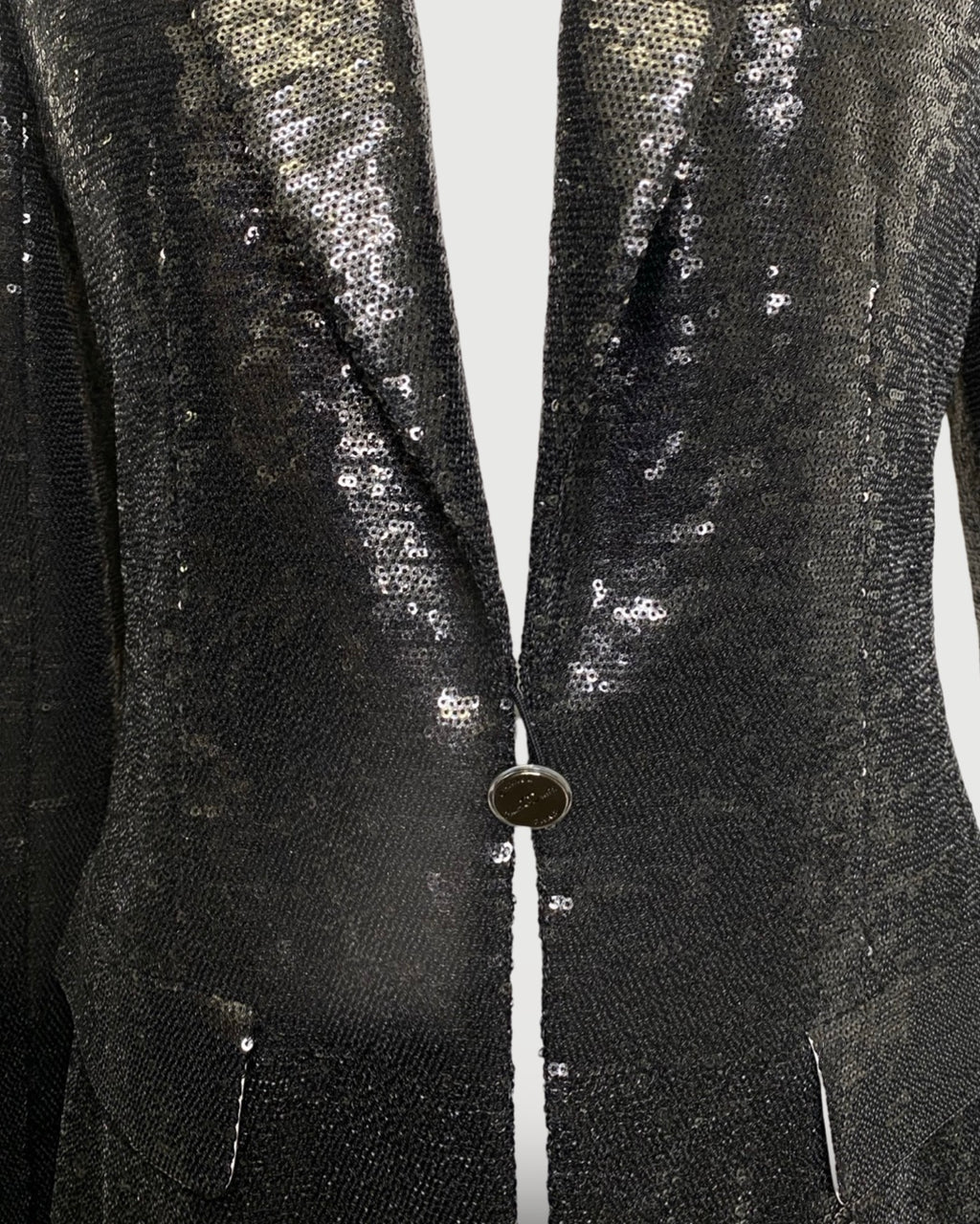 Black Chanel Sequin Jacket