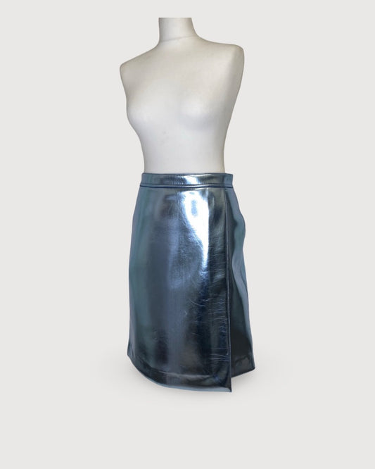 Silver Victoria Beckham Metallic Skirt, 10