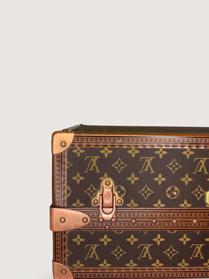 Brown Louis Vuitton Luggage, Alzer Shoe Trunk