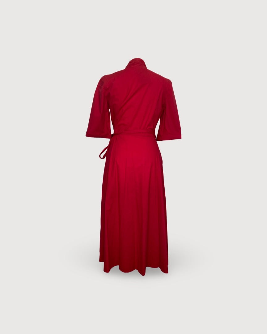 Saloni Midi Dress Pink 12