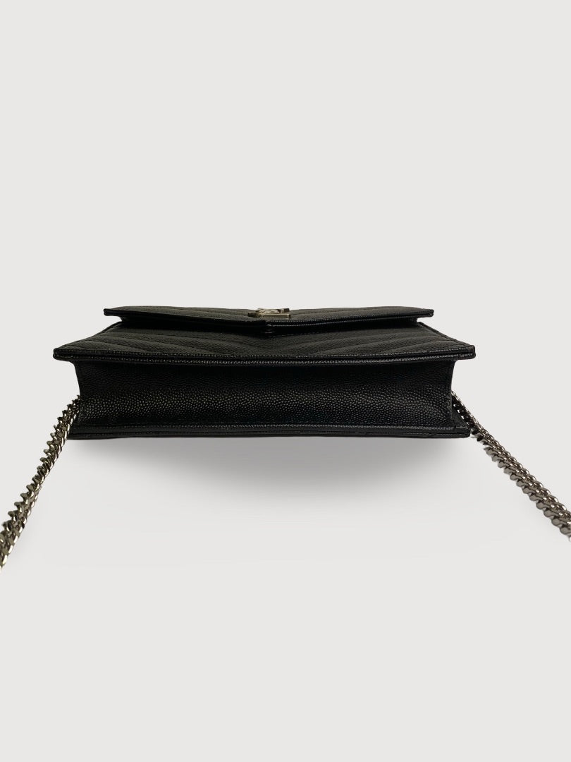 Black Saint Laurent Wallet on Chain Bag