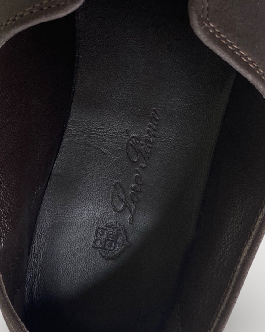 Loro Piana Floaty Nobuck Loafers Brown 36.5