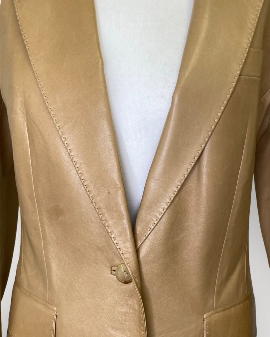 Beige Gucci Leather Jacket, 12