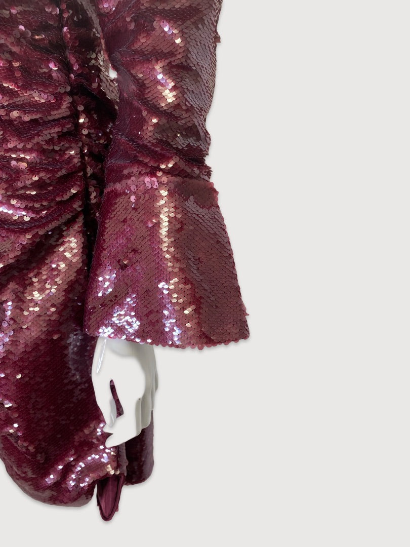 Burgundy ganni Sequin Dress, 38