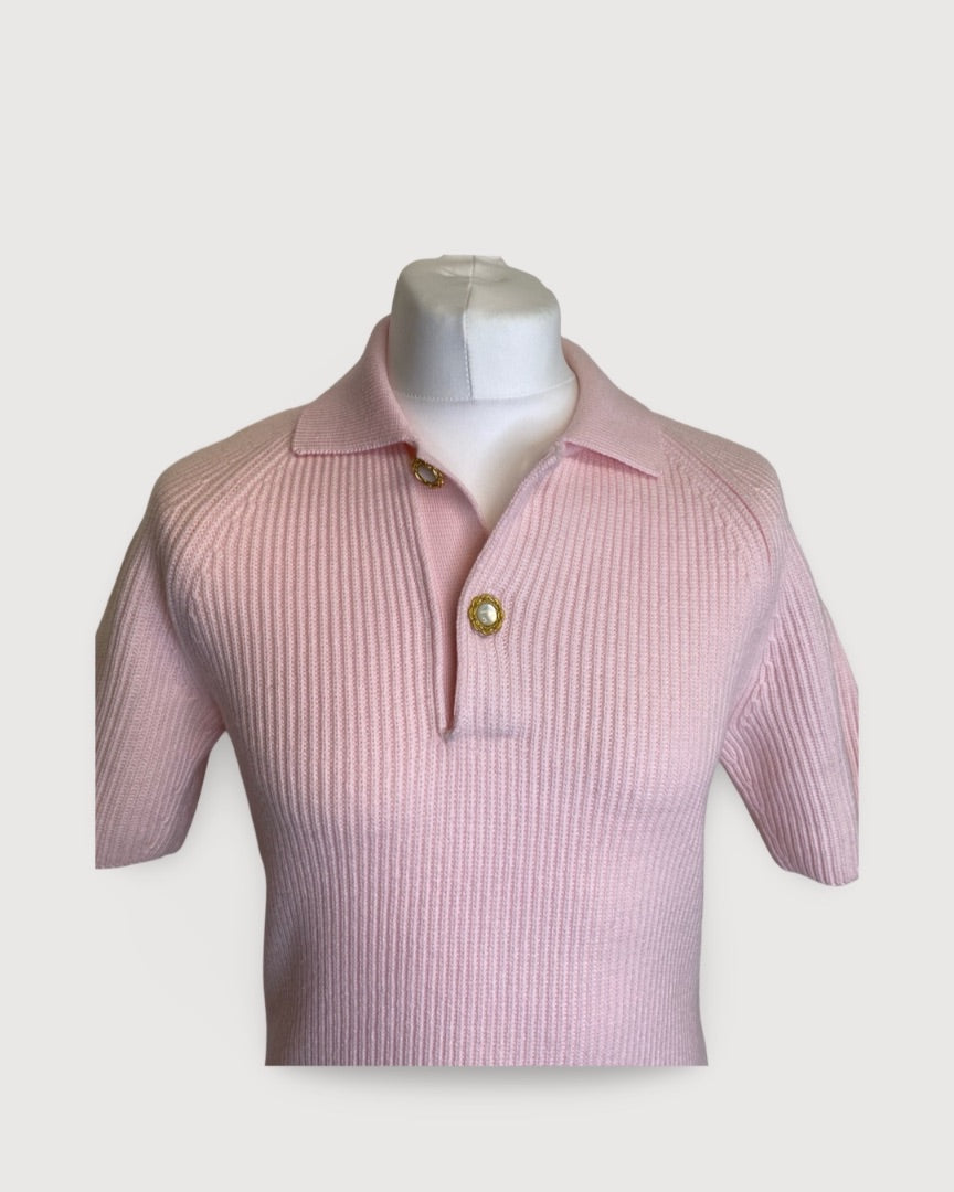 Pink Lacoste X Golf Le Fleur Knit Polo, M