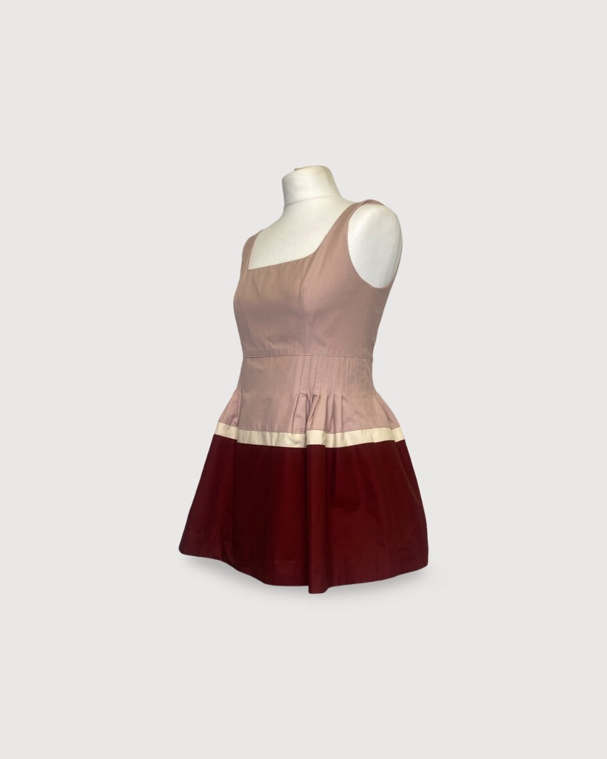MinJukim S/S Peplum Top Pink/ Red 10