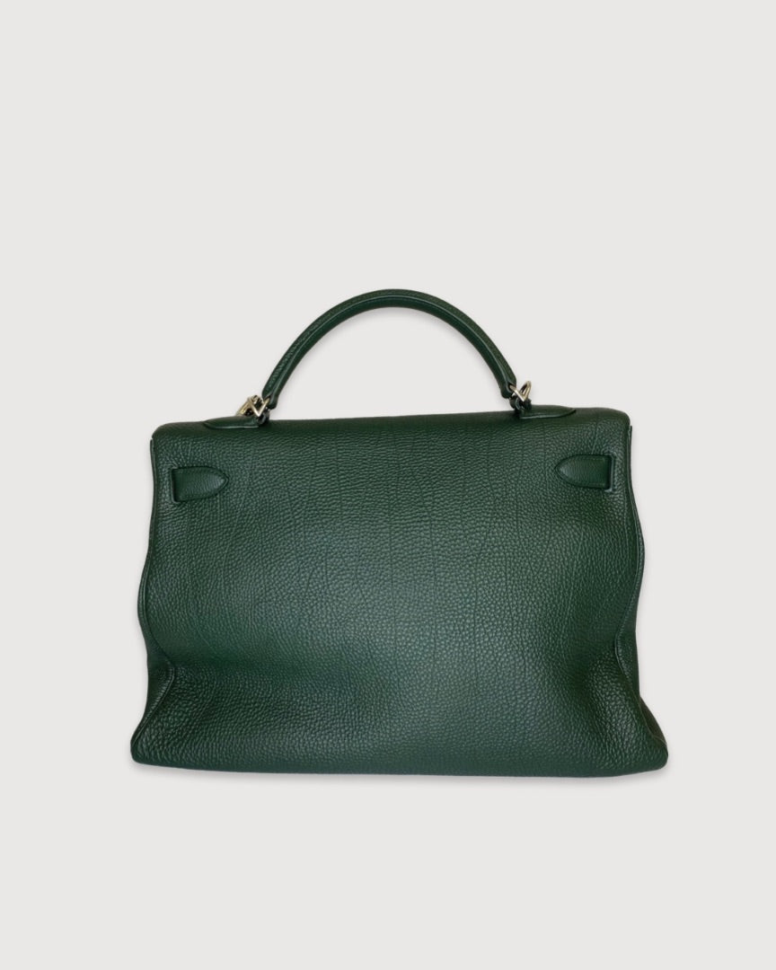 Hermes Kelly 35 Togo Leather with Palladium Hardware Green
