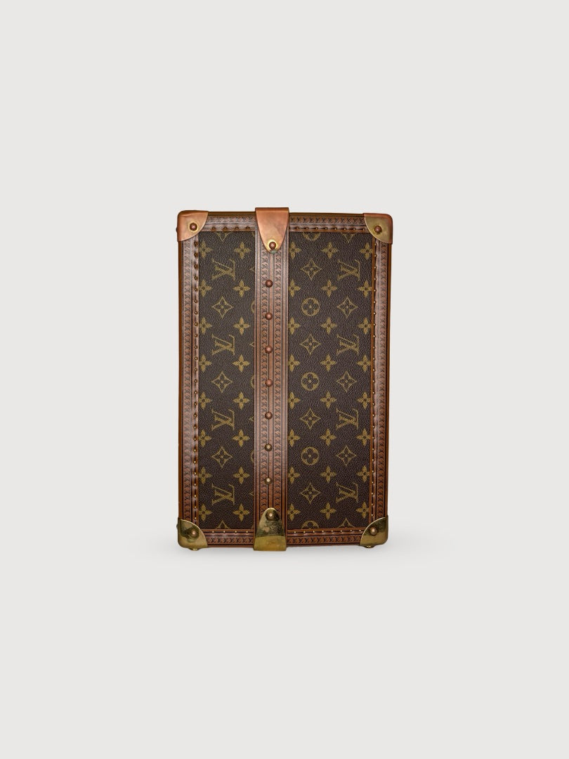Brown Louis Vuitton Luggage, Alzer Shoe Trunk