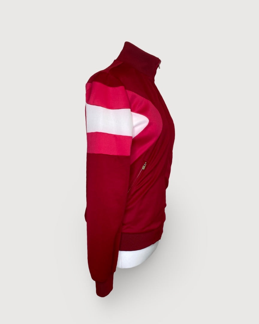 Red/ Pink/ White Maje Varsity Jacket, S