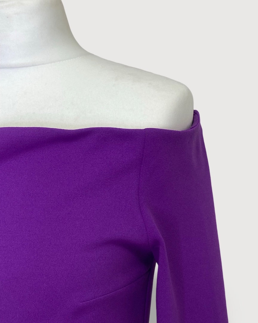 Solace London One Shoulder Dress Purple 12