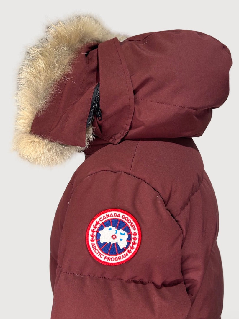 Burgundy Canada Goose Puffer Coat, S