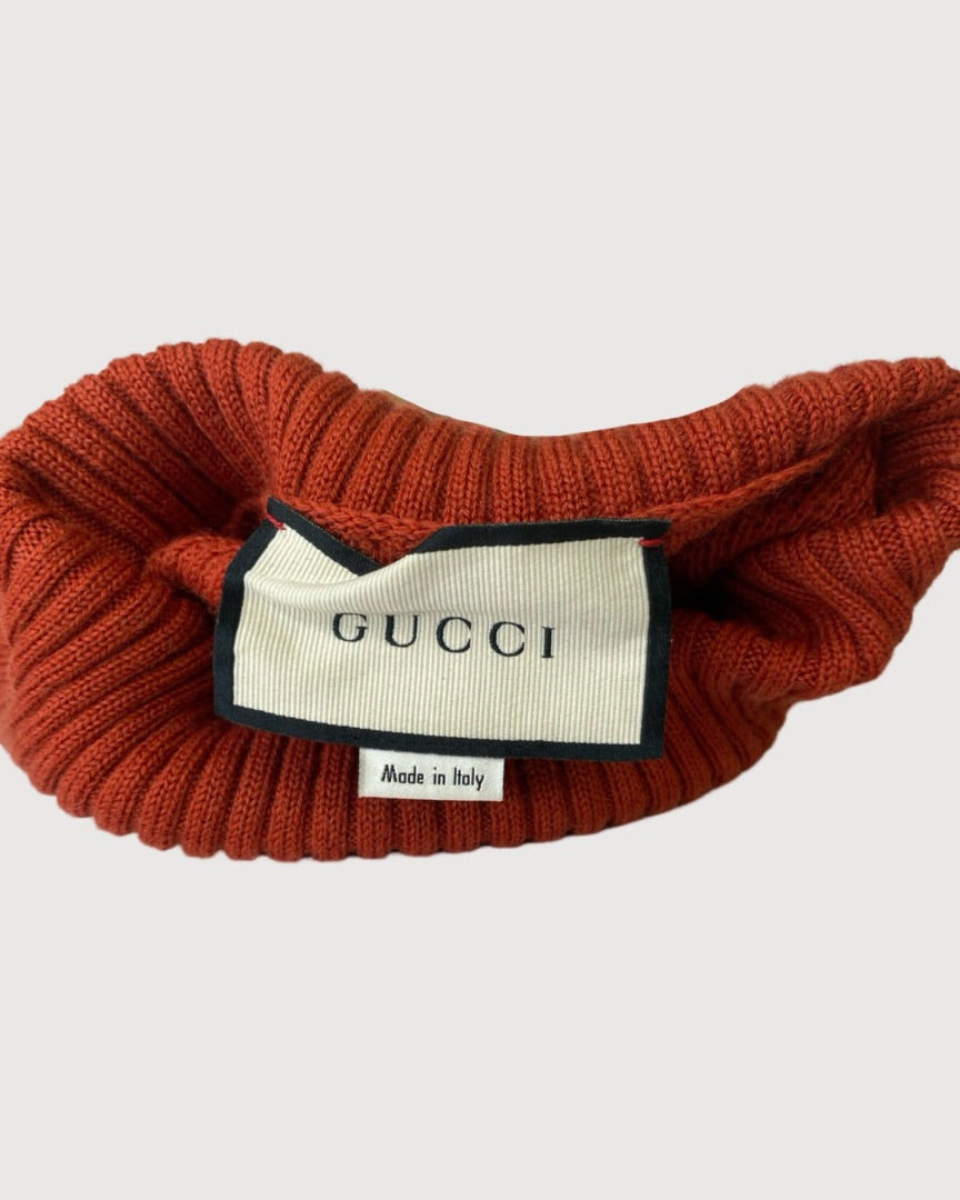 Orange Gucci Roll Neck Jumper, L