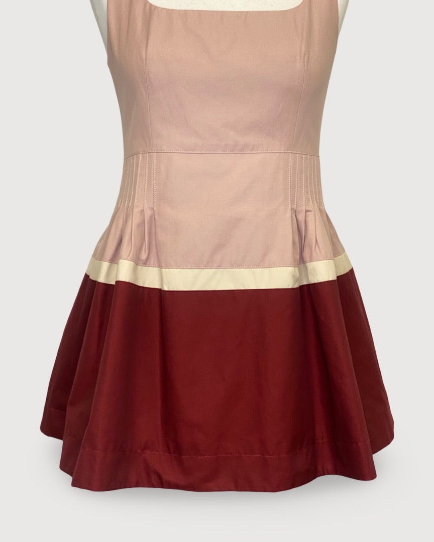 MinJukim S/S Peplum Top Pink/ Red 10