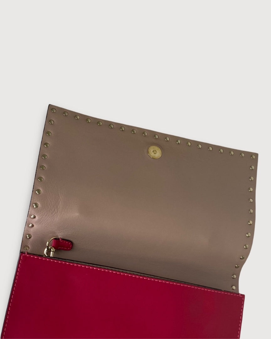 Valentino Rockstud Clutch Pink