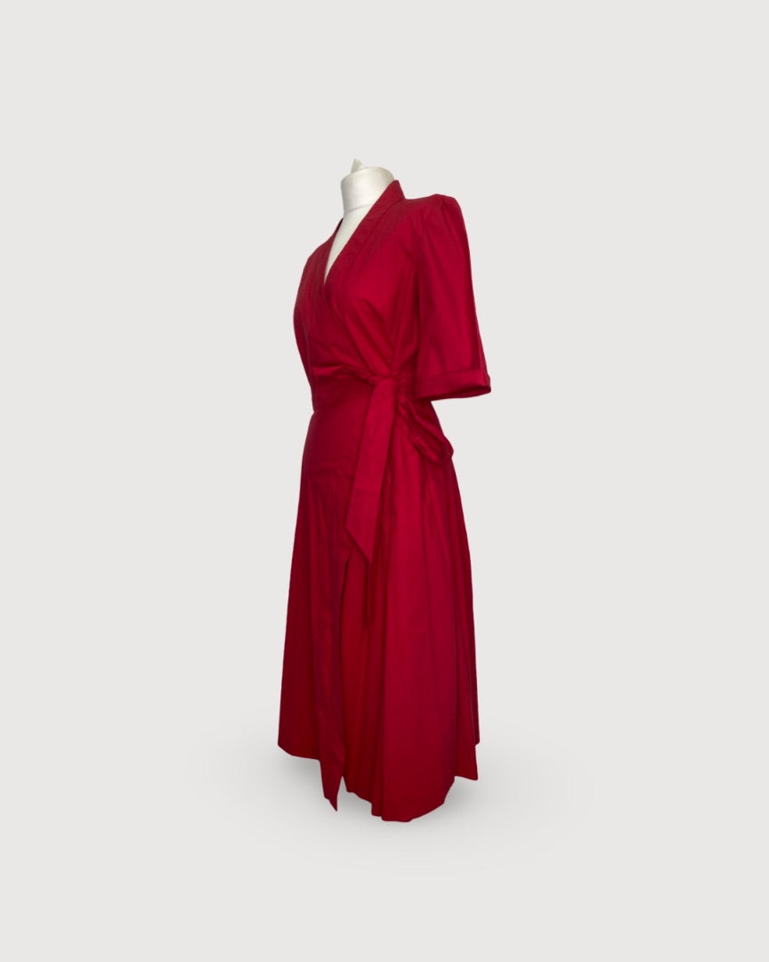 Saloni Midi Dress Pink 12