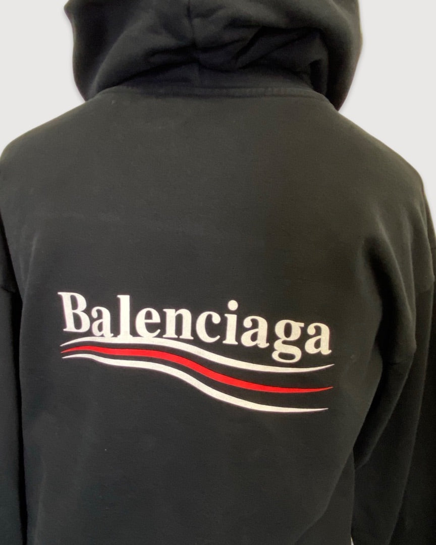 Black Balenciaga Hoodie, L