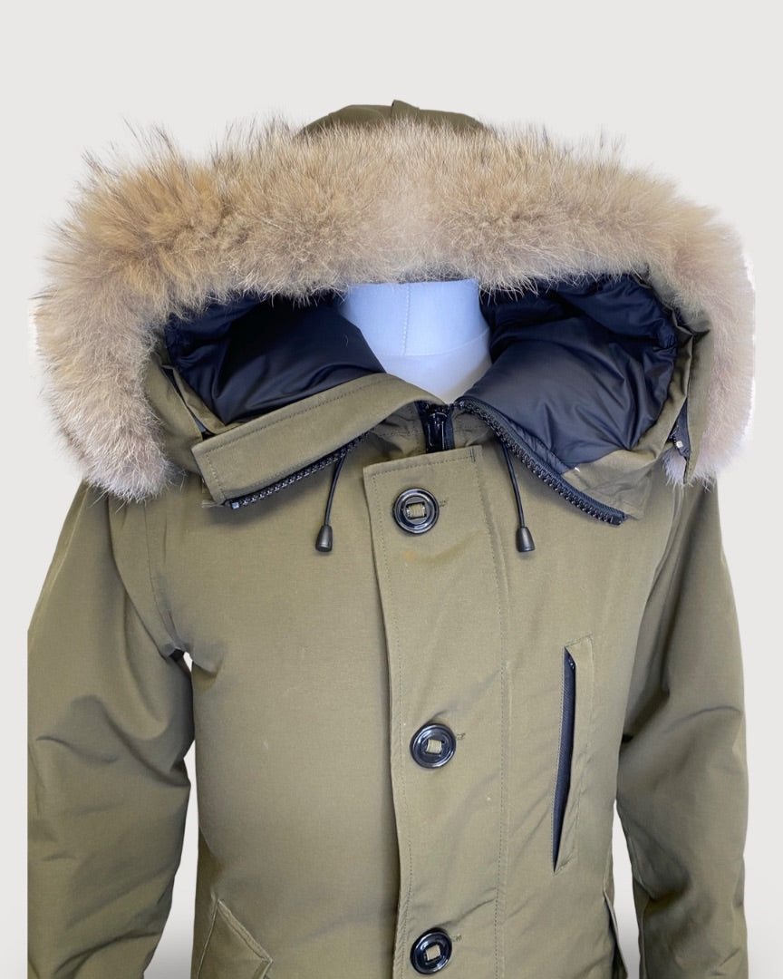 Khaki Canada Goose Parker with Fur, S