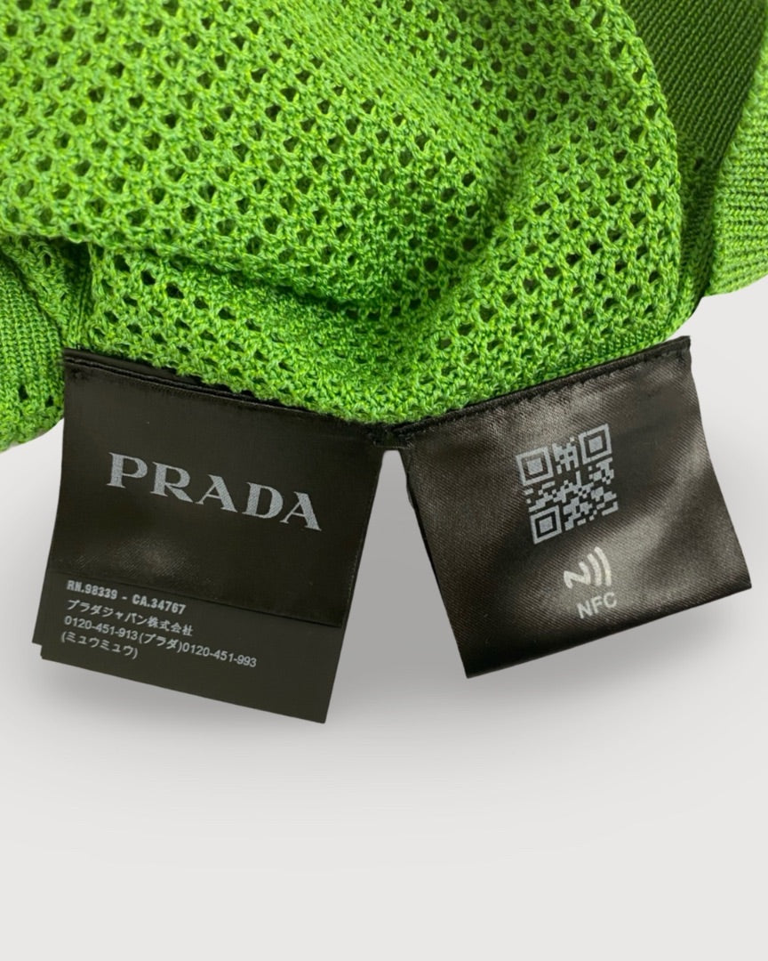 Prada Knit Polo Green M