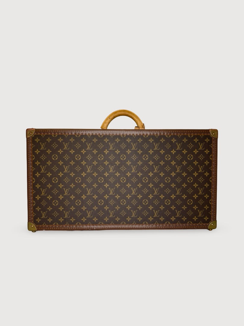 Brown Louis Vuitton Luggage, Alzer Shoe Trunk