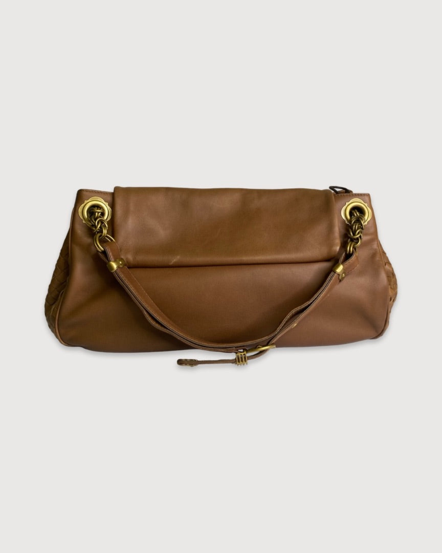 Brown Bottega Veneta Woven Sides Bag