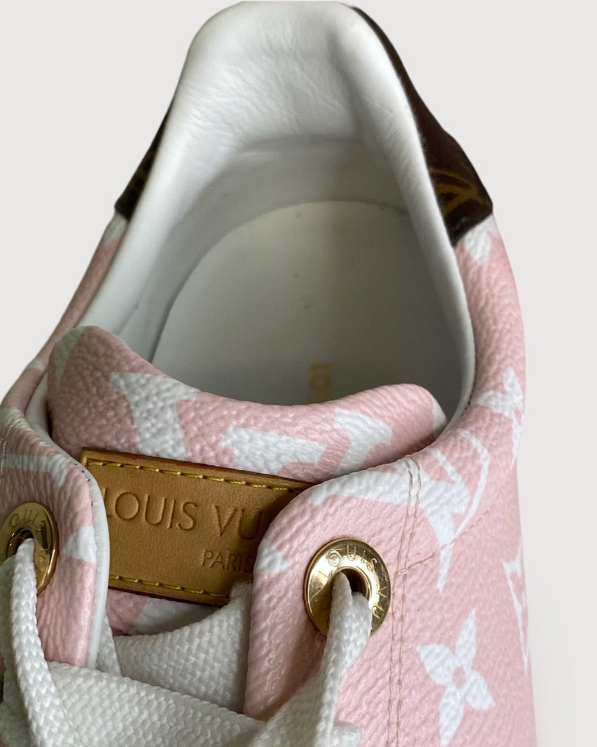 Pink/ White Louis Vuitton Time Out MonogramTrainers, 5