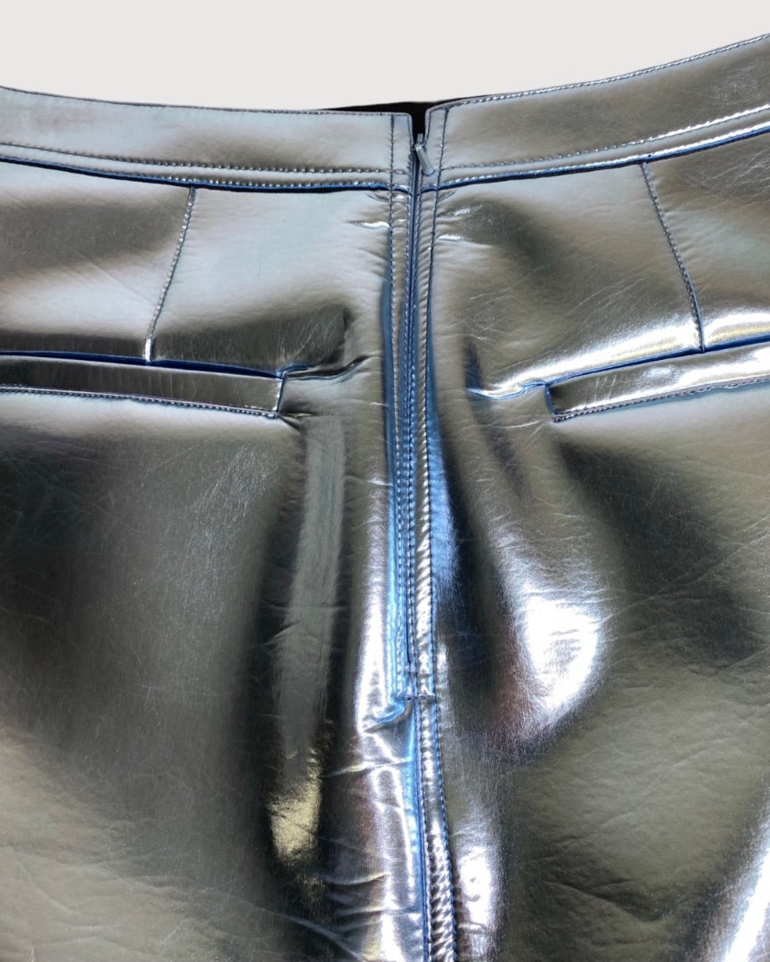 Silver Victoria Beckham Metallic Skirt, 10