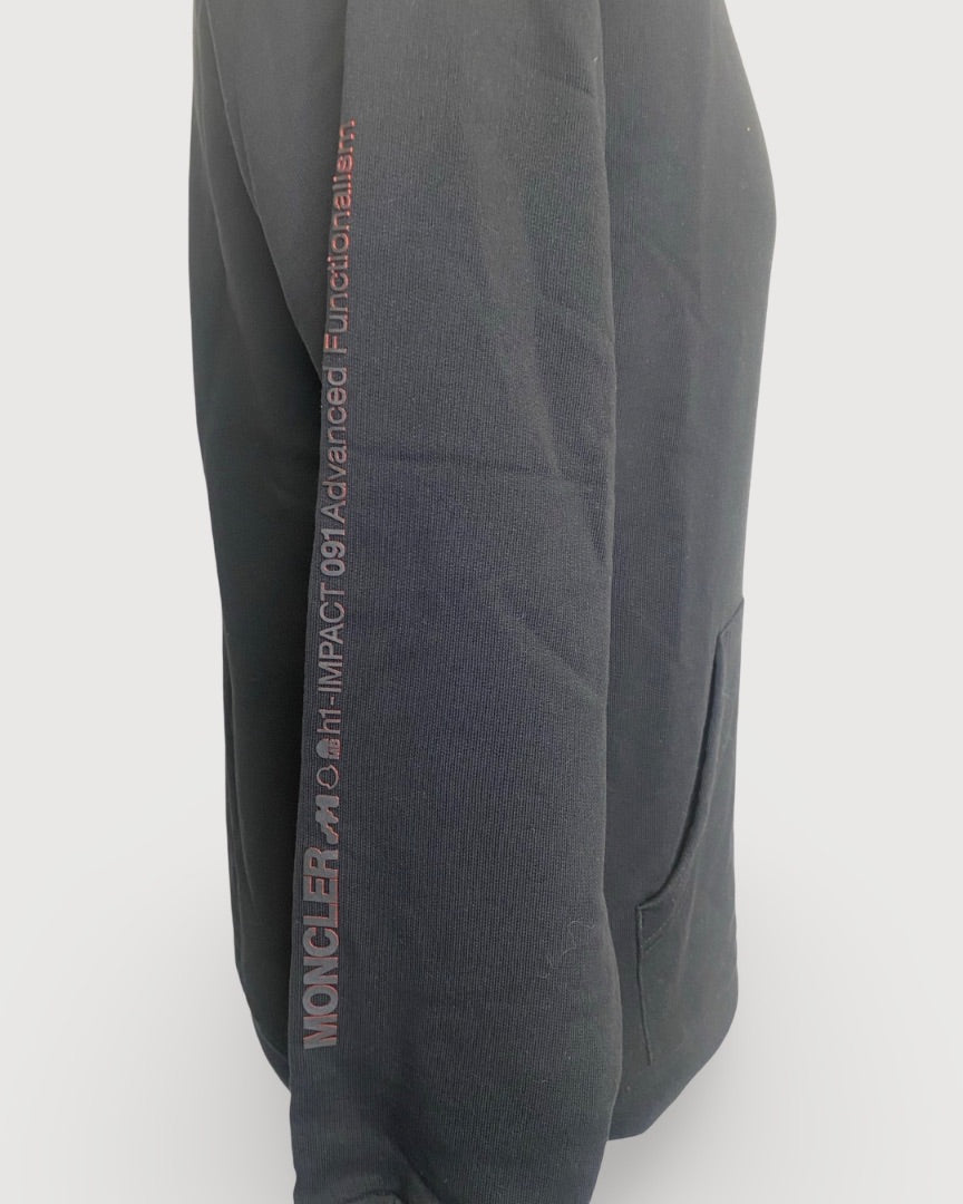 Moncler Logo Sleeve Hoodie Black/ Red S