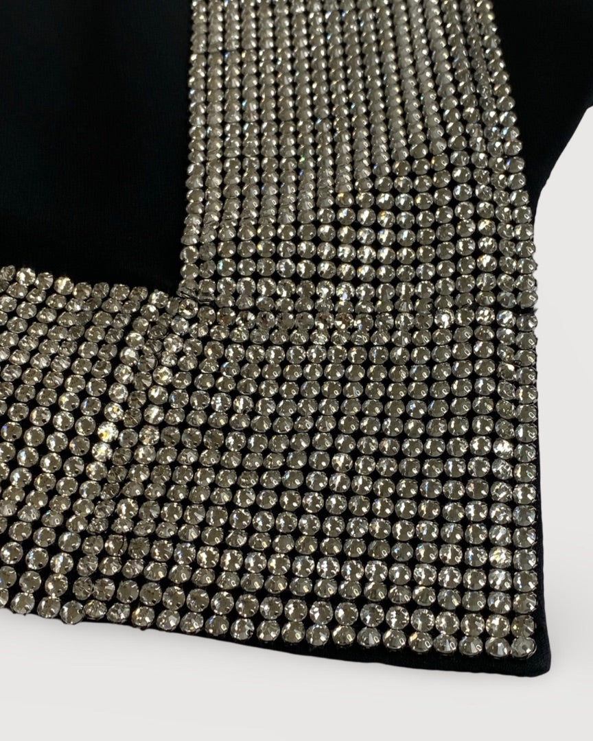 Black David Koma Crystal Embellished Top, 12