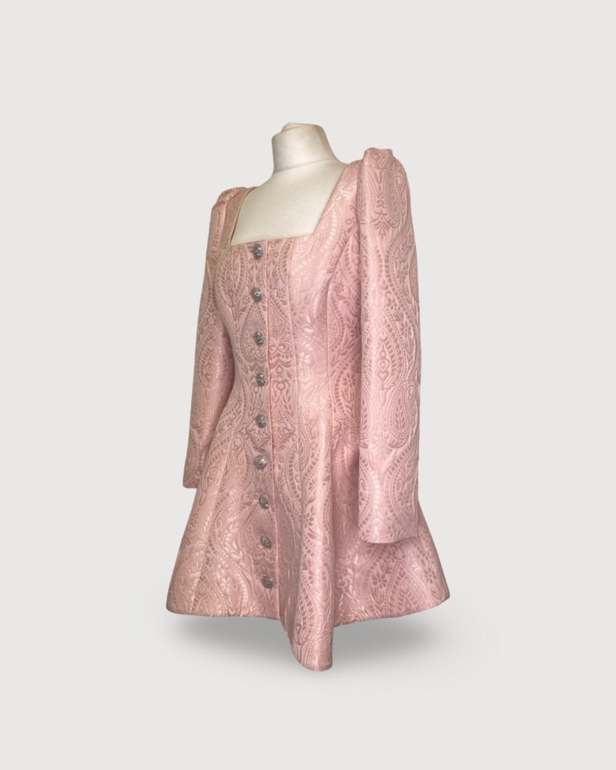 Love Shack Fancy L/S Dress Pink 10