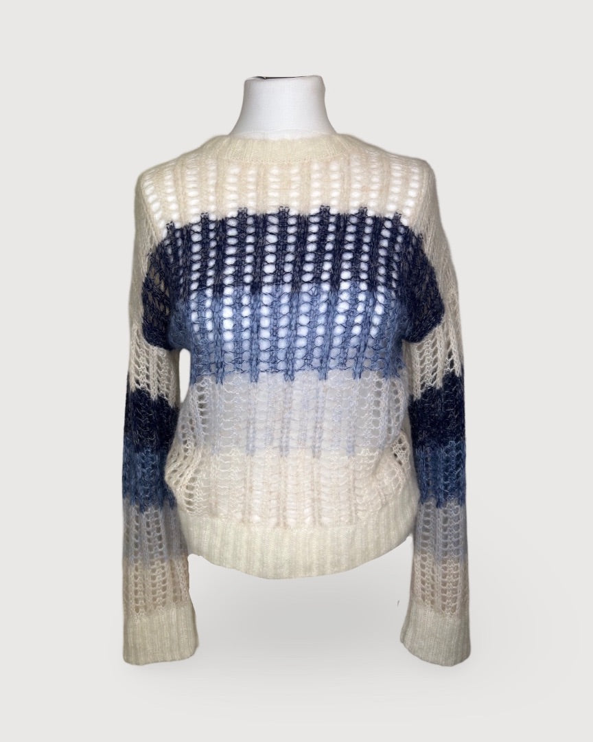 Blue/white Just Female Jumper, XS