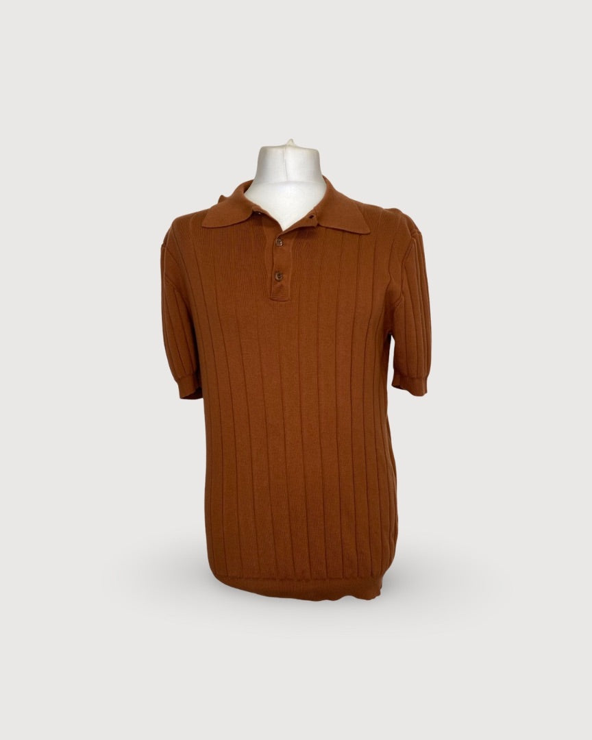 Giuliva Heritage Knit Polo Brown XL