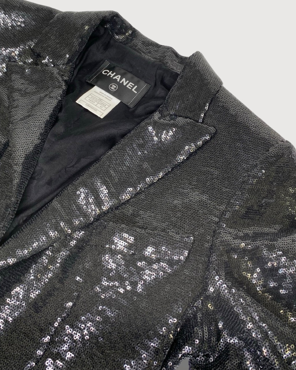 Black Chanel Sequin Jacket