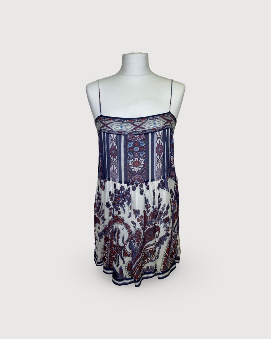 Isabel Marant Etoile Print Cami Cream/ Purple S