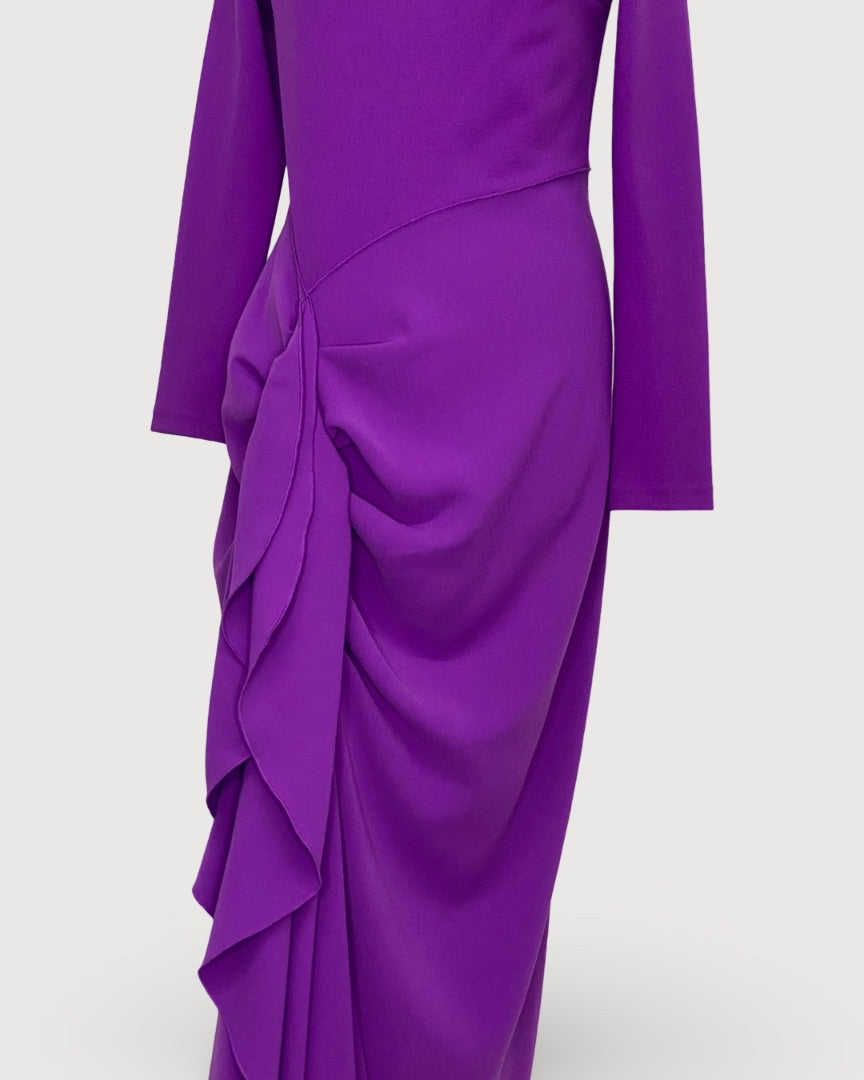 Solace London One Shoulder Dress Purple 12