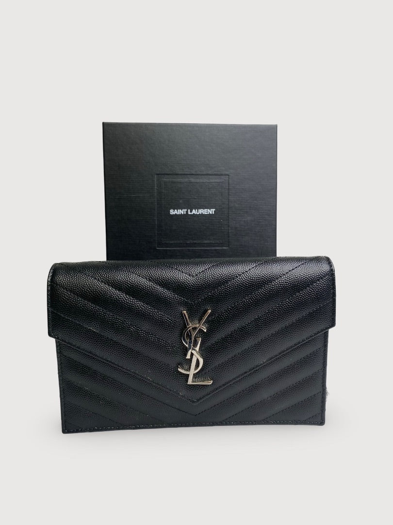 Black Saint Laurent Wallet on Chain Bag