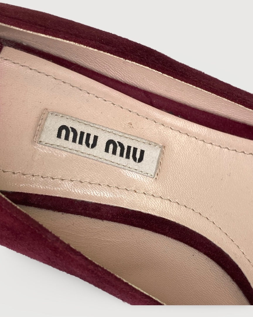 Burgundy Miu Miu Shoes, 41
