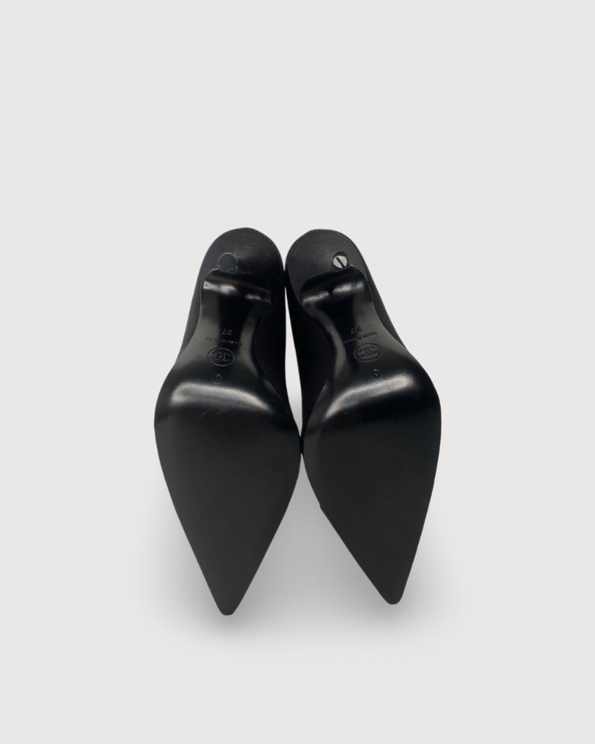 Chanel Court Heels Black 37