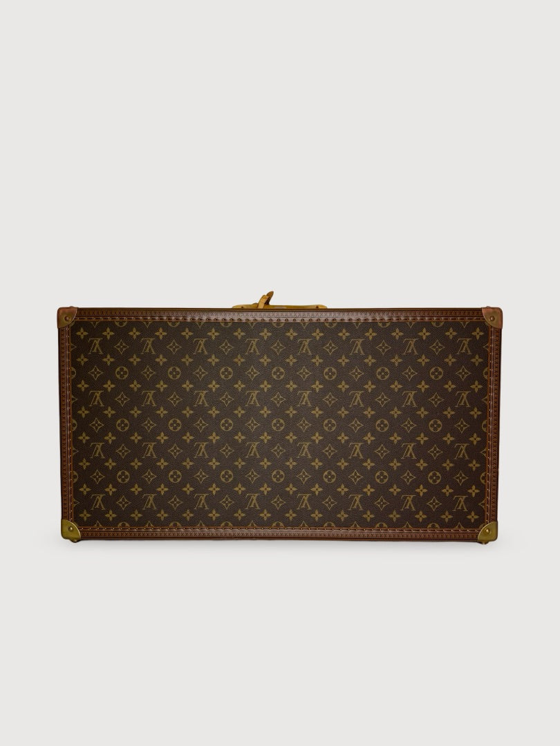 Brown Louis Vuitton Luggage, Alzer Shoe Trunk