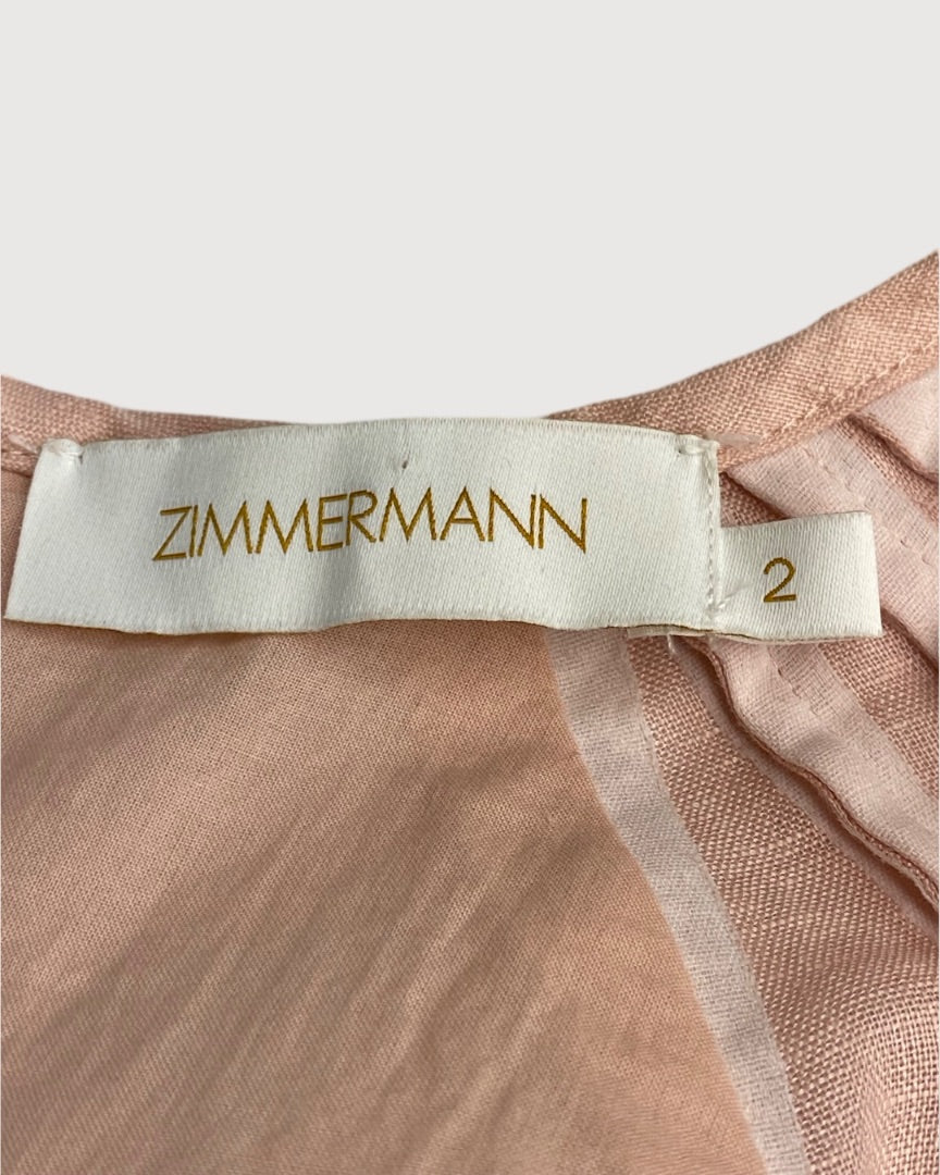 Pink Zimmerman Puff Sleeve Dress, S