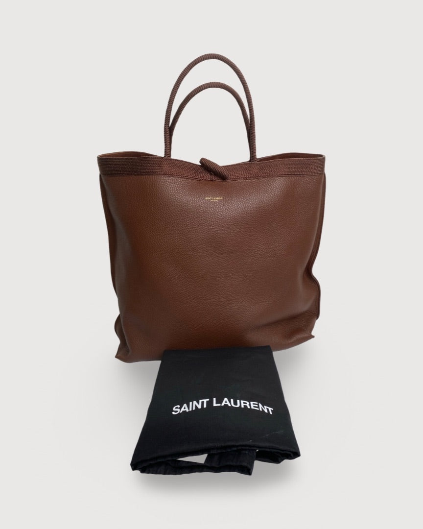 Brown Saint Laurent Patti Tote Bag