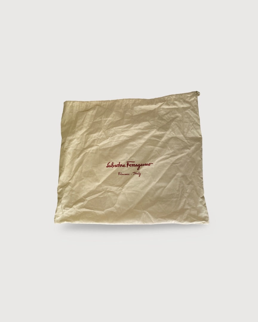 Salvatore Ferragamo Quilted Tweed Gelly Shoulder Bag Grey