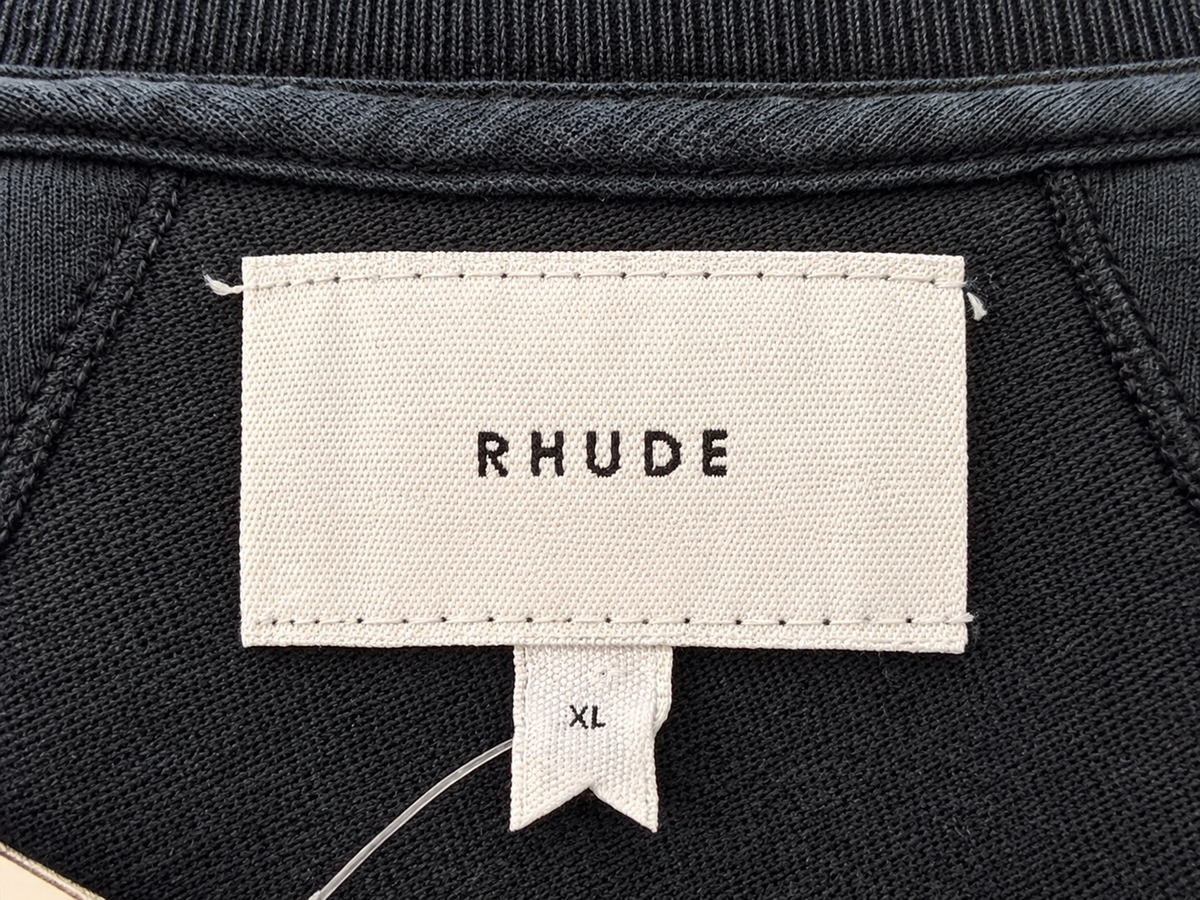 Rhude brand and XL size labels